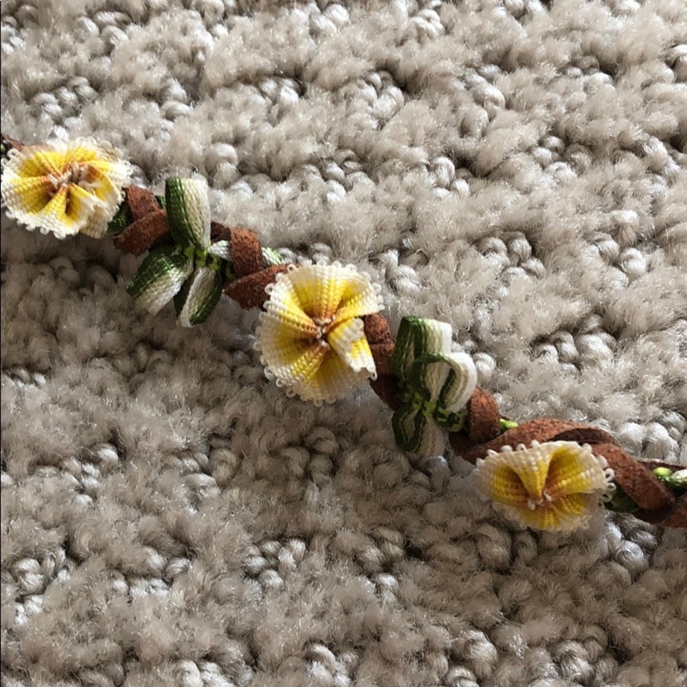 Free People Braided Leather Flower Crown - Picture 3 of 3